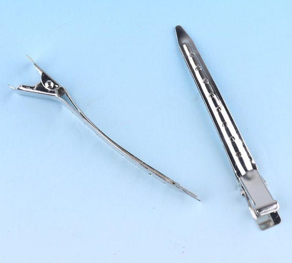 Large Clips 10pcs 90mm Long Alligator Clips Sliver Metal Hair Etsy