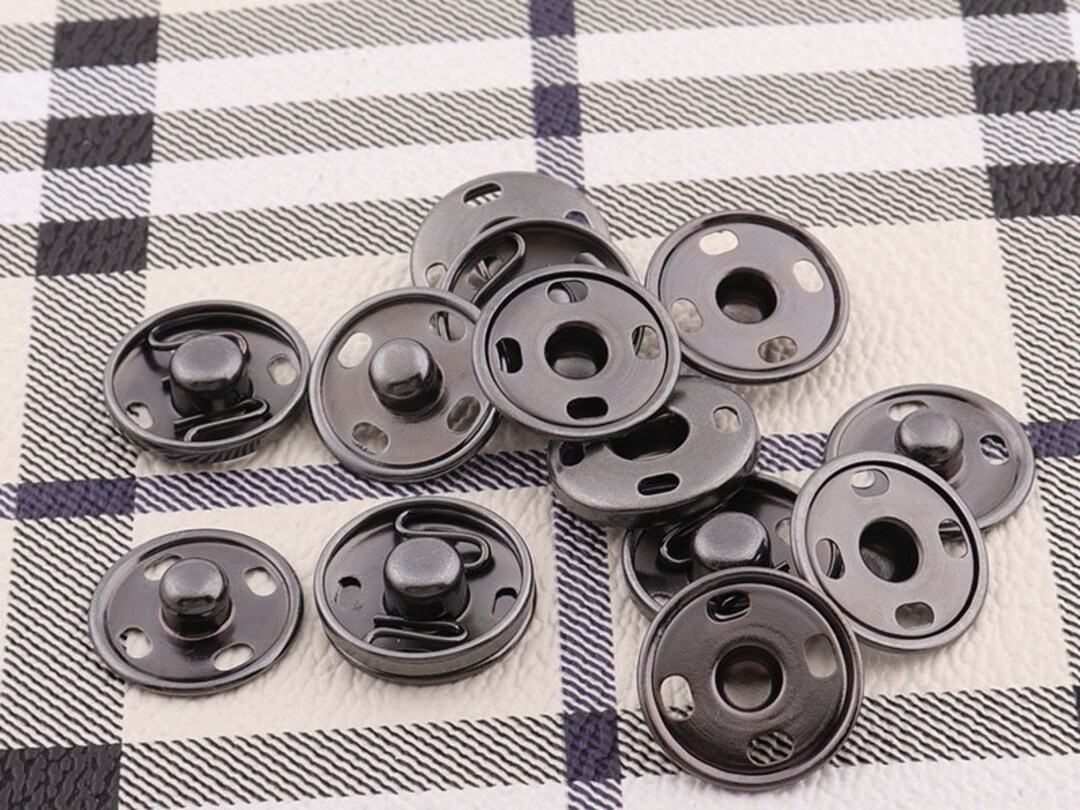 Gunmetal Snap Fastener 20sets17mm Clothing Button Coat Snap Button Sewing Fastener Purse Snap