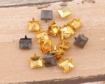 100pcs Nailheads Studs Rectangle Nailhead 10 mm Metal Decorative Upholstery Tacks Nails Nailheads Studs