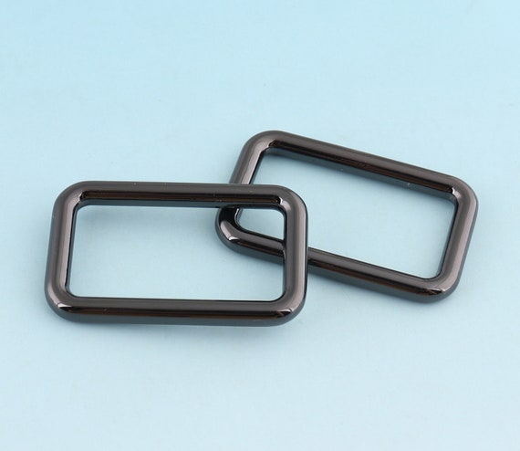 Rectangle Rings 30mm Gunmetal Square Rings Metal Rectangle 