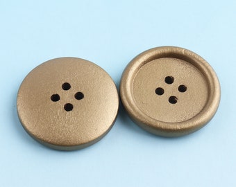 Wooden Buttons Craft button 15pcs 25mm Coat Buttons Four holes Large Buttons Sweater Button Sewing Buttons Novelty Buttons