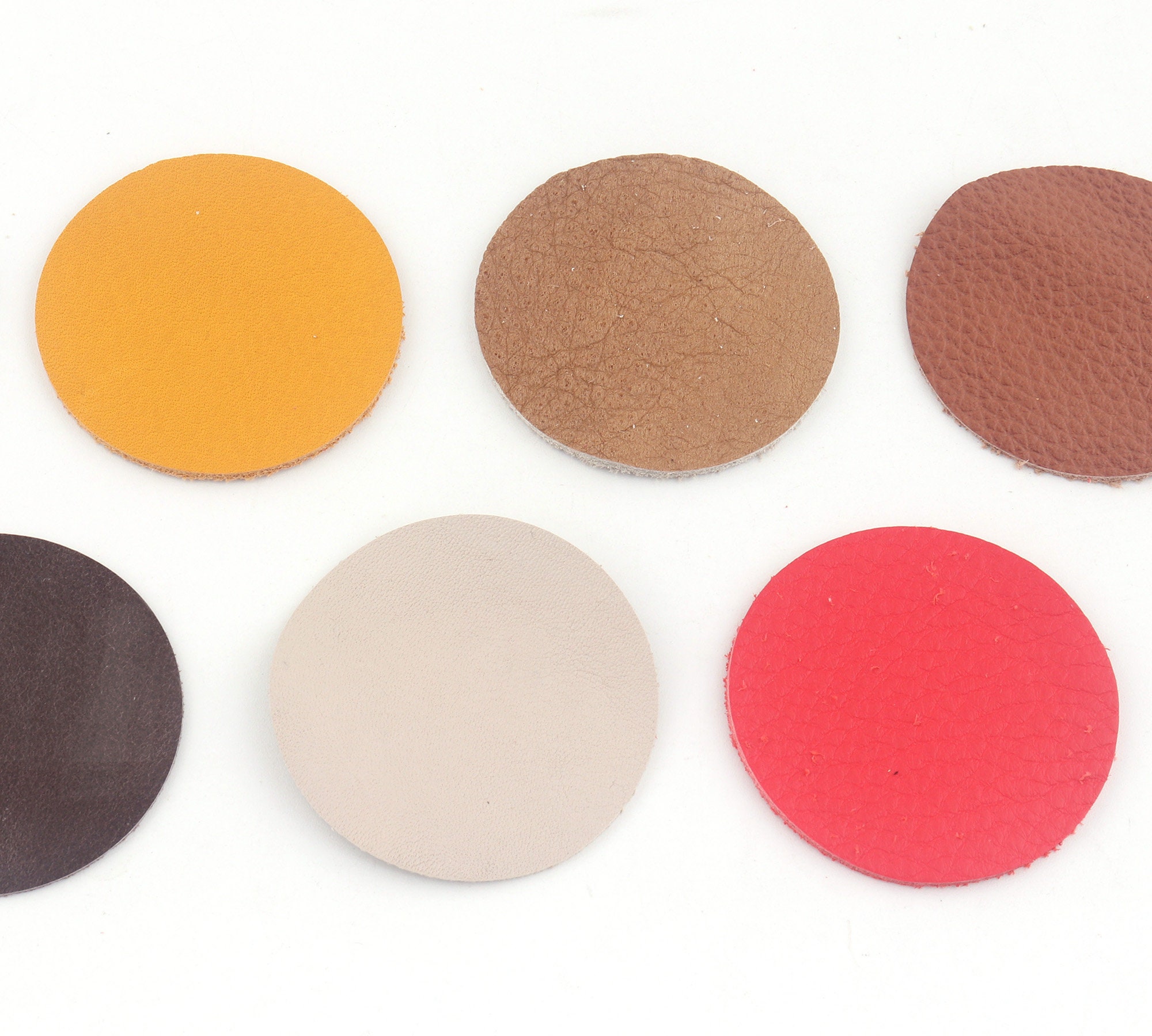 Genuine Leather Discs Leather Applique Circles Leather sheets Etsy