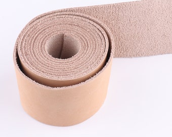 Cowhide Leather Strap 2"(50mm) Natural Leather Strips Bag Straps Genuine Leather Handles Belt Straps Real Leather Supplies