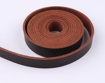 Dark Brown Leather Strip Leather Strap 1/2" Genuine Leather Leather Handles Bag Straps Belt Straps Natural Leather Leather Supplies
