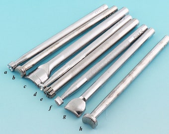 Stamp Tools Metal Leather Stamp with Steel Handle Tools for Leathercraft Custom Leather Stamp Work on Leather Leather Hardware