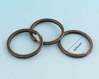 Lotto 100 ANELLI CHIAVI ~ ANELLO DIVISO 25 Mm 1" ~ Oro - Foto 3