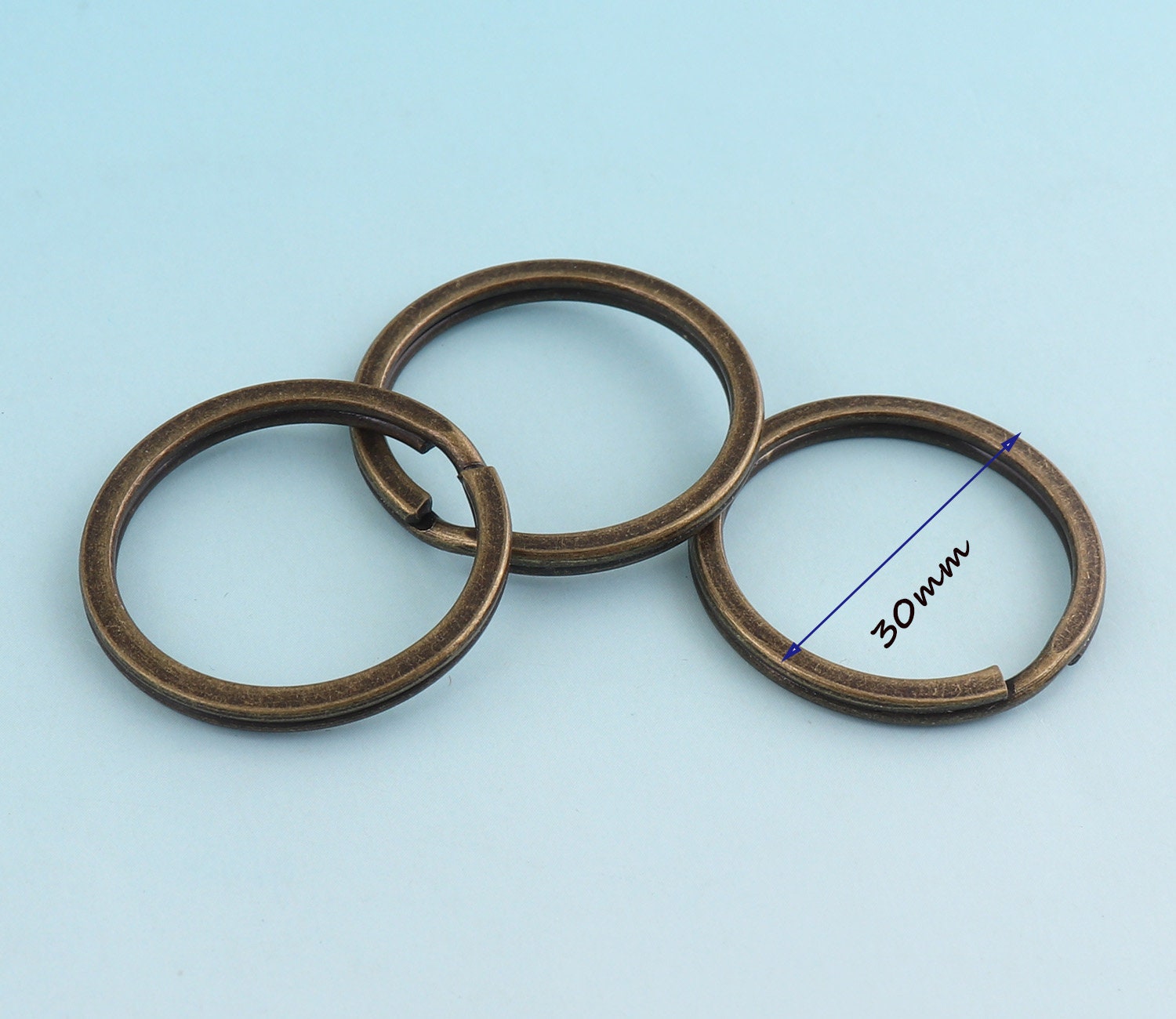 100pcs 8mminner Small Key Ring Rose Gold/gold O Ring Large Key Fob Ring  Metal Split Ring for Key Chain Wholesale Split Key Rings Finding 