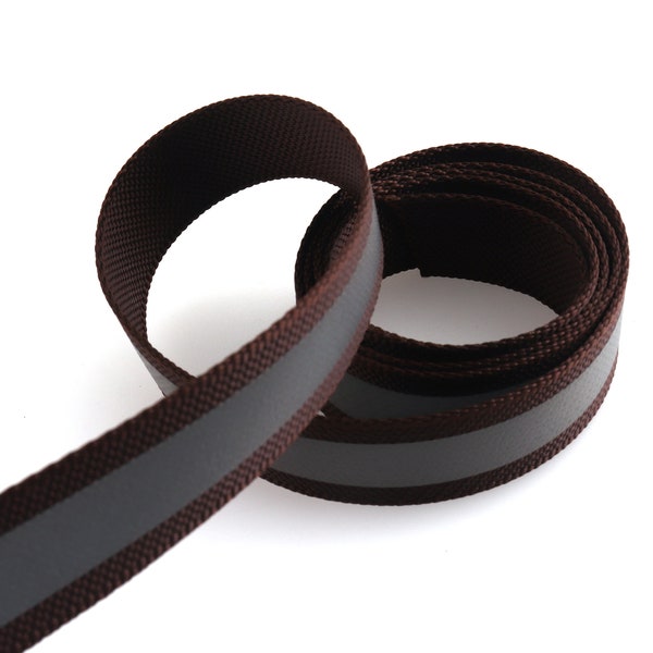 10mm/20mm Fluorescent Ribbon Dark Brown Lanyard Wrist Straps Reflective webbing Dog collar Strap Garment Accessories