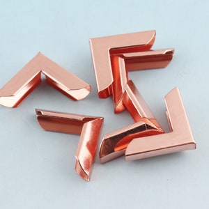 Rose Gold Corners 3/4&quot; 20pcs Corner Decorative Corner Protector Metal Corner Protector Tips Decorative Bracket Book Decoration