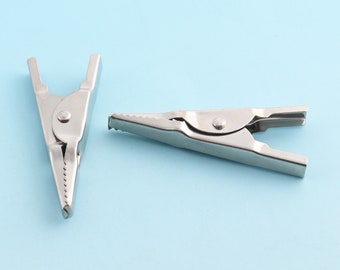 Alligator Clips mit Zähnen 20pcs 45mm Silber Alligator Clips Metall Haar spanplatten Haarzubehör Alligator Haarspangen Großhandel Clips