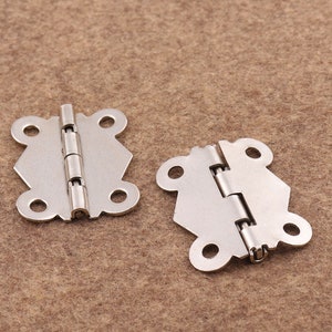 Kabinet scharnieren zilveren scharnieren 30 * 25 vak scharnieren mini scharnieren decoratieve scharnieren hout vak scharnieren vak hardware 8 pc&#39;s