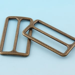 Adjuster Buckle 4pcs 50mm Bronze Release Belt Buckle Tri Bar Buckles Strap Buckle Adjuster Slider Fastener Bag Handware
