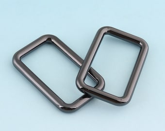 45mm (1 3/4 ») Gunmetal Rectangle Rings Sac à main Boucle Boucle Sangle Bague Anneau Sangle Bague Sac à main Buckle -4pcs