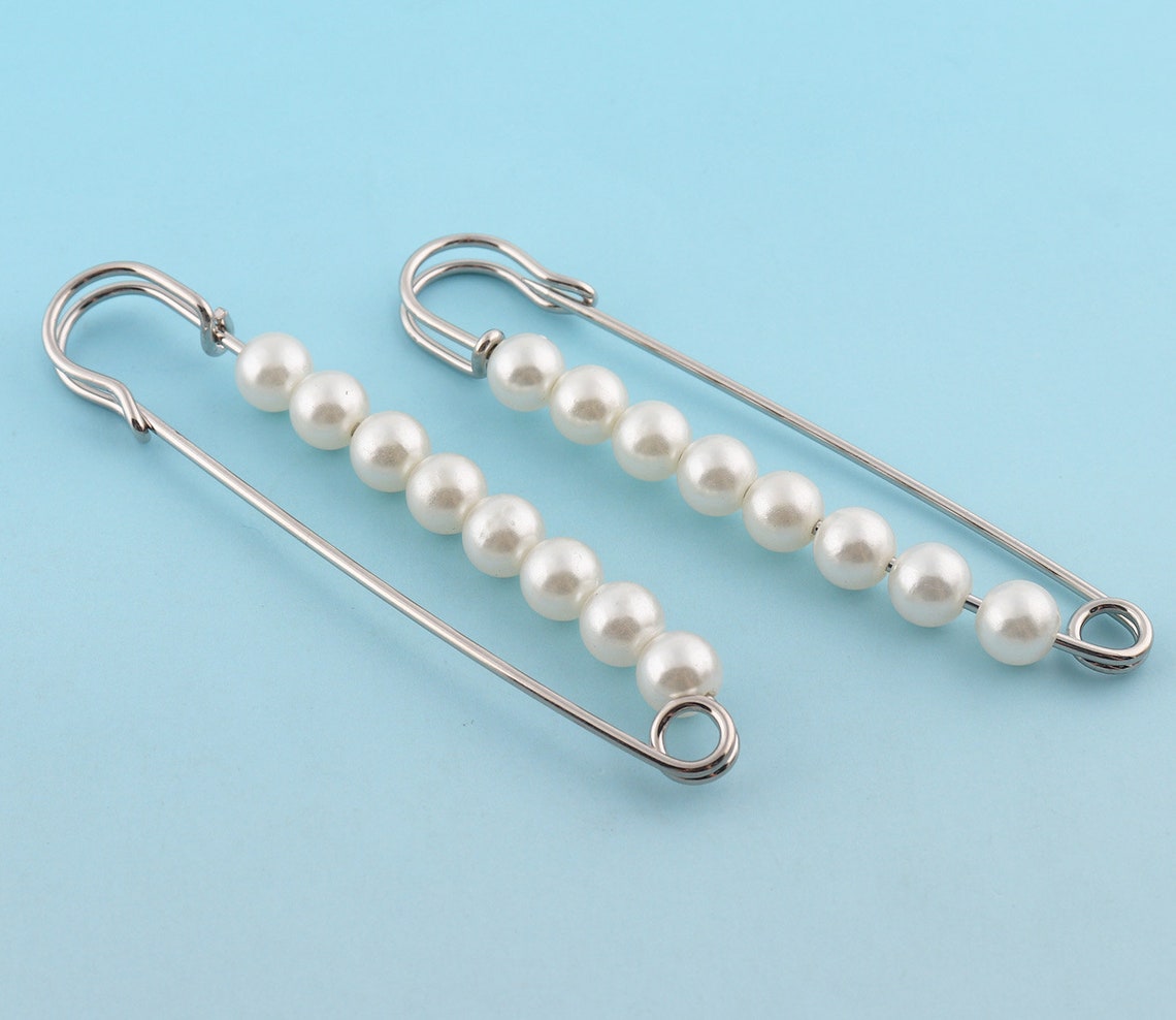 Silver Safety Pins 4pcs 8015mm Charming Safety Pins With Etsy