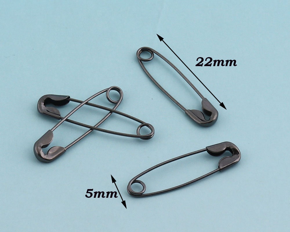 Black Safety Pins 200pcs 225mm Mini Bulb Safety Pins Plated Etsy