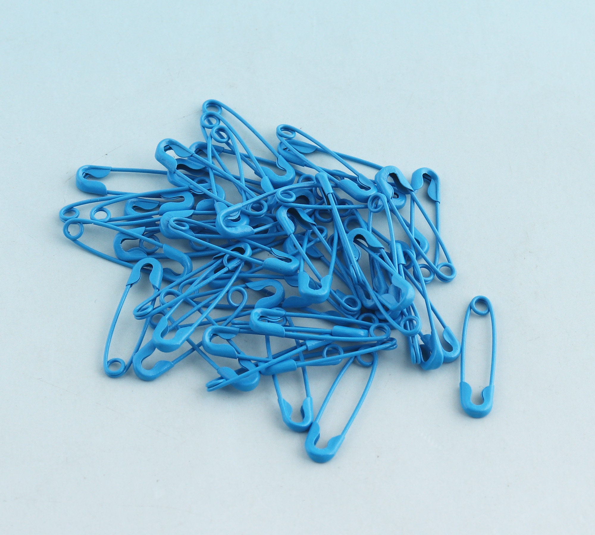 Blue Safety Pins Mini Brooch Safety Pins Plated Pins Hang Tags Etsy UK