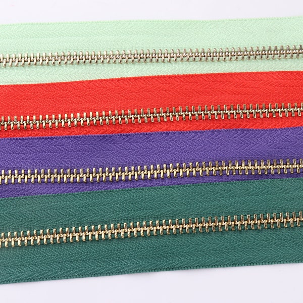 Zipper Tape Size5# 1meter Colorful Nylon coil Metal Zipper Fastener Slider for Zip head Purse Making Hardware Bag coil zipper