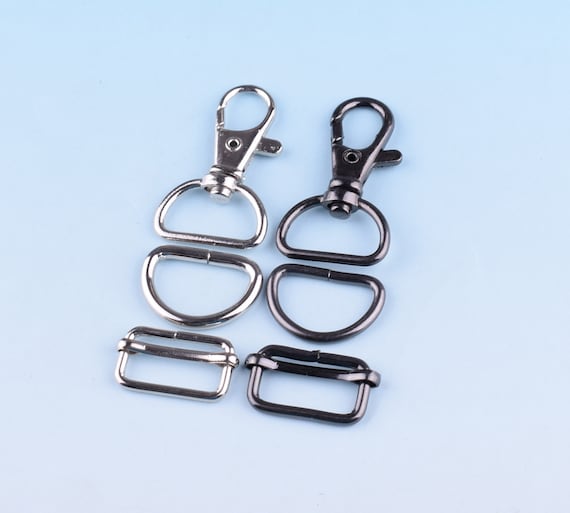 Silver Swivel Clasp with D rings 20mm Snap Hook Swivel Clips Metal Lanyard  Hook Lobster swivel Clasps Bag Hardware