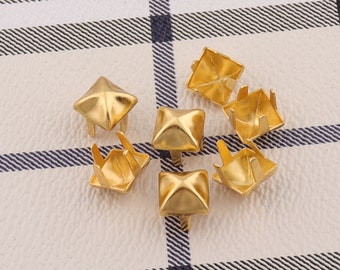 Nailheads Studs 9mm*100sets golden Nailhead Decorative Upholstery Tacks Nails Flat Nailheads Studs Purse Accessories