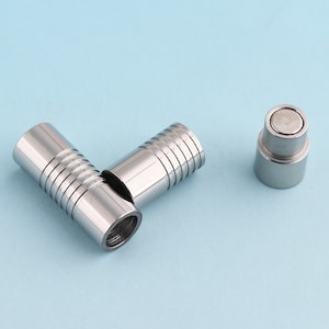 Silver Magnetic Clasps 6MM Bracelet Clasp Stainless Steel Magnetic Closure for Bracelet Making DIY Wholesale