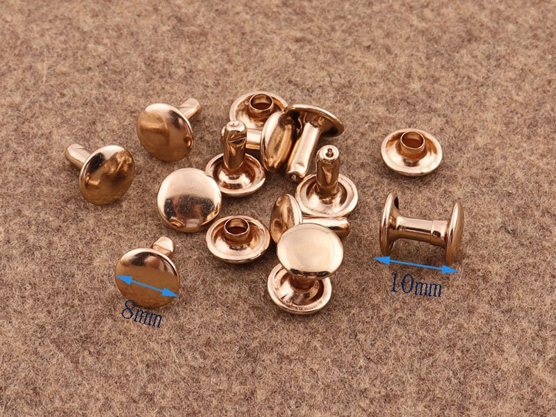 108mm Gold Rivets Metal Button Double Capped Rivets Double Etsy 