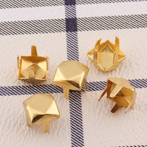 Golden Nailheads Studs 10mm*100sets Metal Nailhead Decorative Upholstery Tacks Nails Flat Nailheads Studs Purse Notion