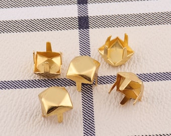 Golden Nailheads Studs 10mm*100sets Metal Nailhead Decorative Upholstery Tacks Nails Flat Nailheads Studs Purse Notion