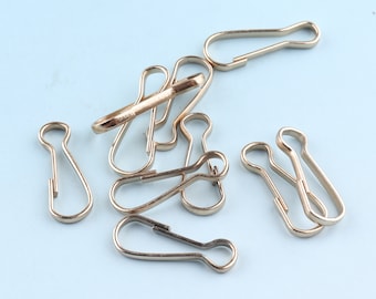 Lanyard Hook Clips 50pcs 3/4"(20mm) Light Gold Lanyard crochet Tone Fermoir pour carte d’identité Clé Chaîne Crochet Zipper tire Lanyard Fermoir