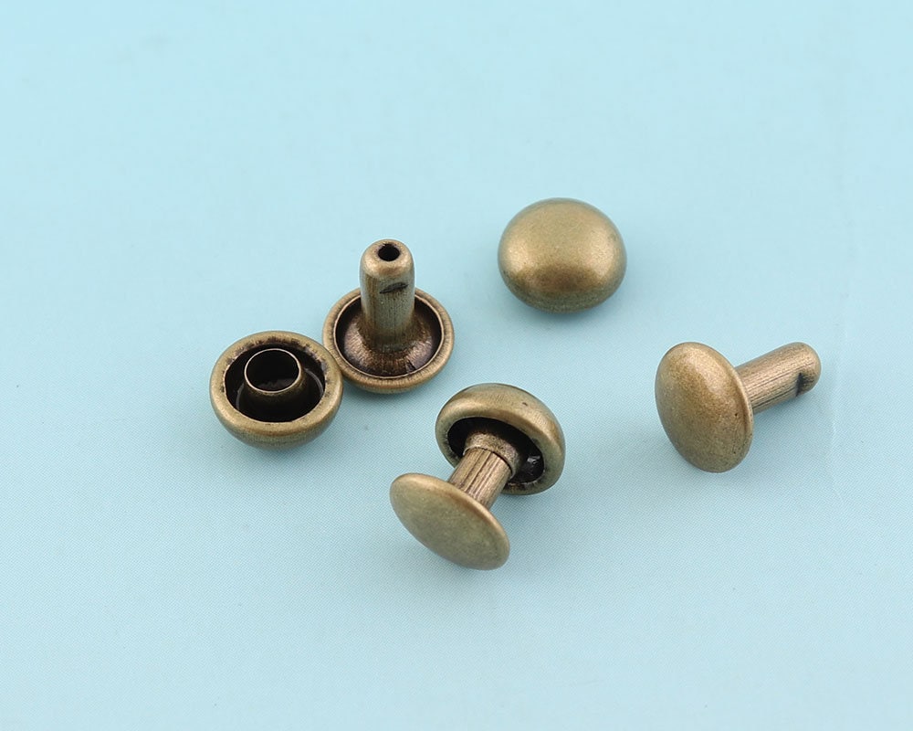 48mm Double Caped Rivets 500sets Antique Bronze Rivets Metal Etsy