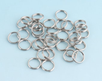 Mini Split Key Ring 200pcs 8mm Silver O ring Jump Ring Key Fob Ring Metal Split Ring for Key Chain Wholesale Key Ring Findings