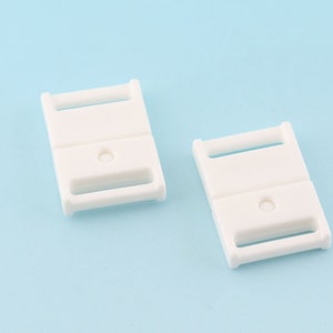 White Plastic Buckle 12mm Adjuster Buckle Release Belt Buckle Tri Bar Buckles Strap Buckle Adjuster Slider Buckle