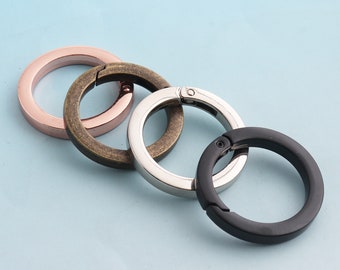 Rose Gold Spring Buckle 25mm Spring Clasp Black O Snap Hook Metal Snap Clasp Webbing Hook Bag Hardware