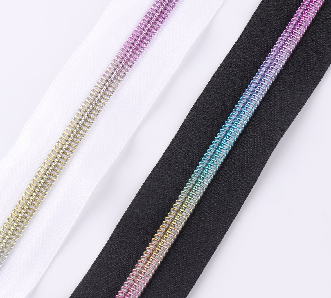 Rainbow Zipper Tape Size 5 1m3m rainbow Nylon coil Metal Etsy
