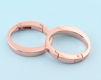 6pcs 1 1/8" Rose gold Spring Buckle  Spring Clasp Oval Snap Hook Metal Snap Clasp Webbing Hook Bag Clasp Handbag Accessories