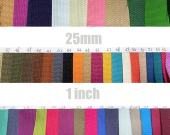 Cinturino in cotone Cinghia 1inch Webbing Bag maniglie Cintura in tessuto Tela Cinghia Borsa Cinghia Cinghia Borsa cinghia cinghia