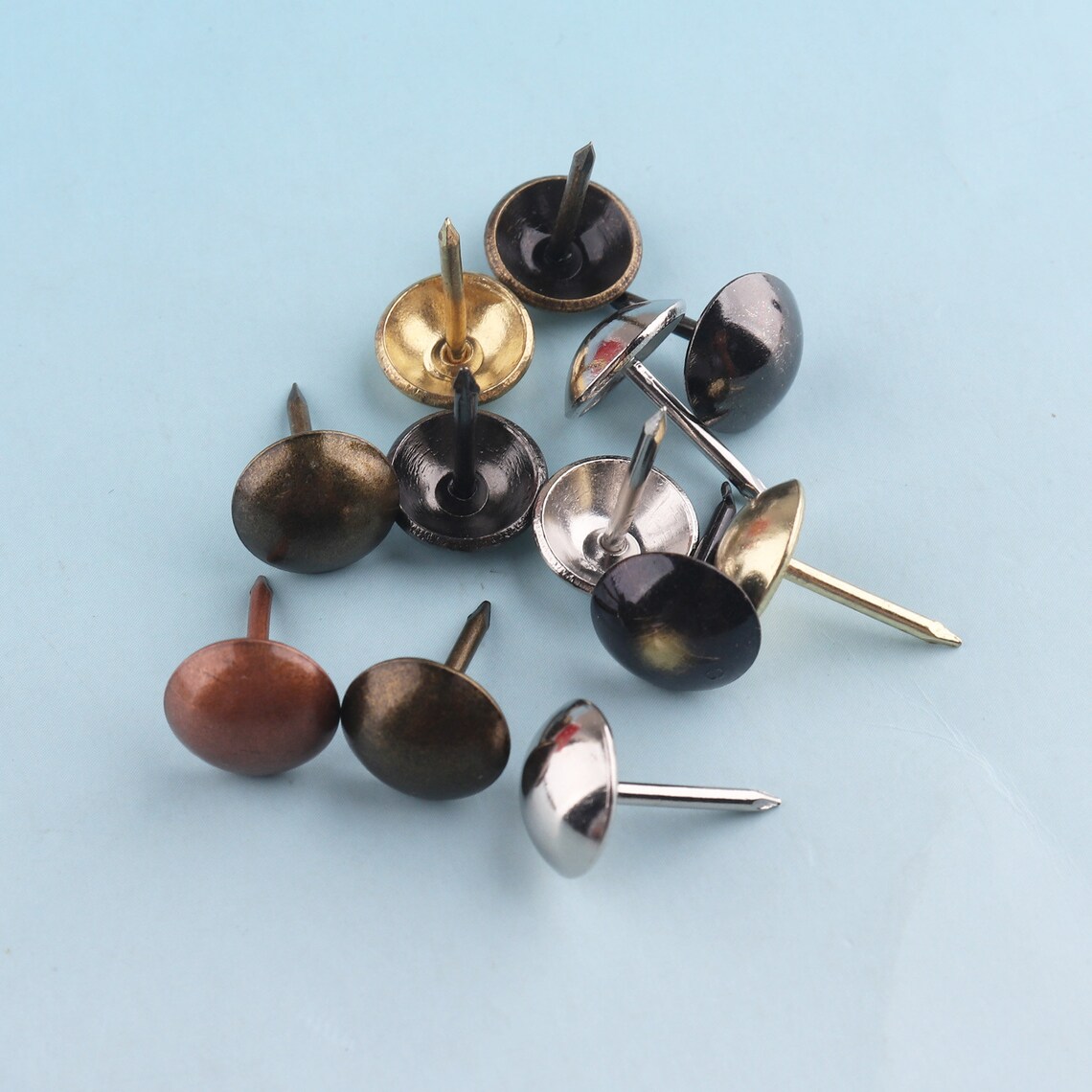 50sets 10mm Upholstery Tacks Nail Black Round Tacks Metal Etsy