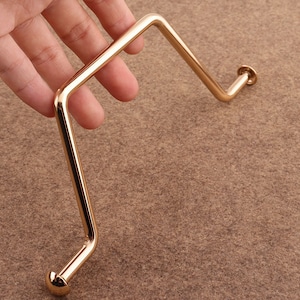 Gold  Purse Handle 6 1/4&quot; Bag Handle Carry Ring Handle  Arched Handbag Handle Screw Bag Hardware Handbag Accessories
