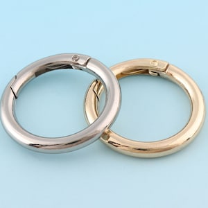 4pcs 1 1/2&quot;(38mm) Silver/ Golden Spring Buckle  Spring Clasp Round Fastener Snap Hook Metal Snap Clasp Webbing Hook Bag Accessories