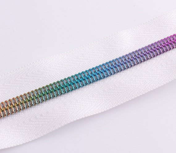 Rainbow Zip Pull for Nylon Coil #5 Zipper - Sliders Pulls for no5 Zipper  repair