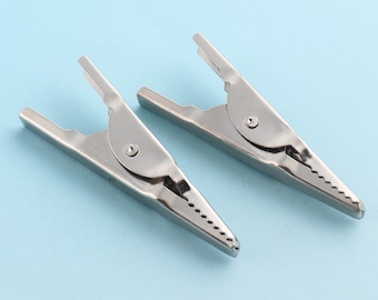 Alligator Clips mit Zähnen 15pcs 45mm Silber Alligator Clips Metall Haar spanplatten Haarzubehör Alligator Haarspangen Großhandel Clips