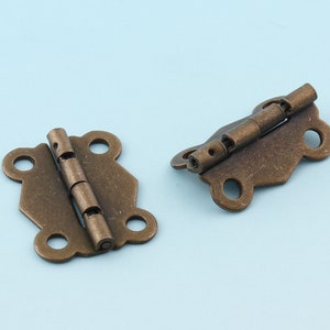 Antique Bronze Hinges 20pcs 32*26mm Cabinet Hinges Box Hinges Mini Hinges Decorative Hinges Wood box Hinges Box hardware