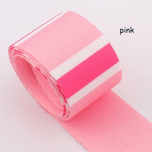 Roze streep singelband 50mm (W) patroon singelband riem belangrijke FOBS riem singelband portemonnee riem singelband hond kraag doek singelband