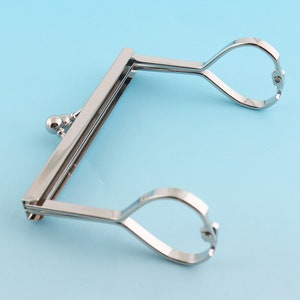 Purse Frame 2pcs 10*6.5cm Nickel Metal Bag Frame Clutch Charms Jewelry Clasp Bag Frame Double Kiss Lock Handbag Frame