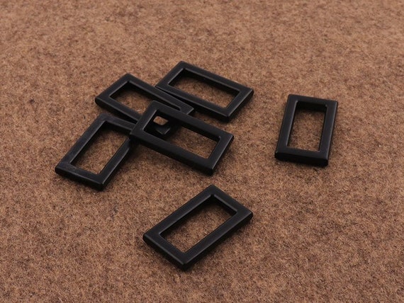 Mini Black Rectangle Rings 6pcs 3/4 20mm Metal - Etsy