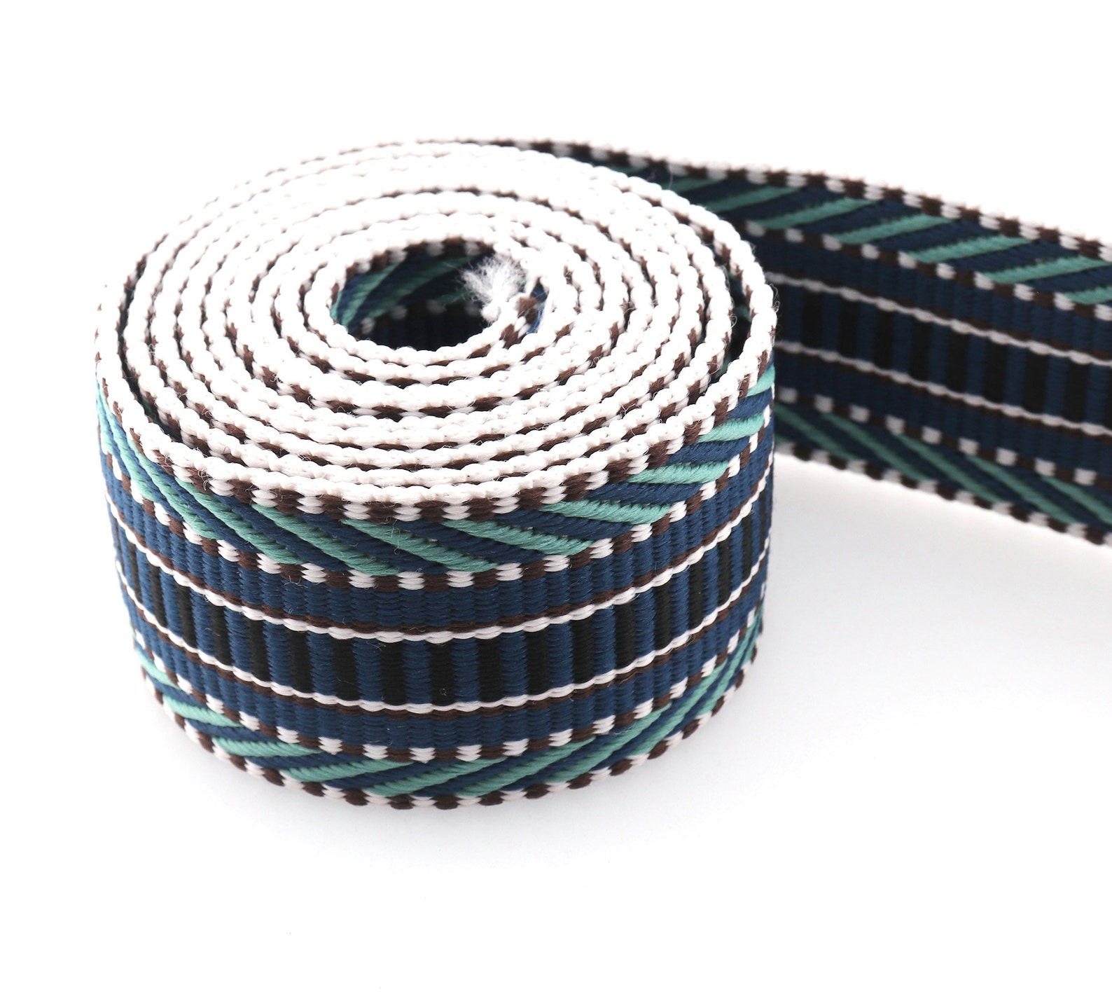 Jacquard bing Belt Strap 3.8cm Cotton bing Orange Stripe Etsy