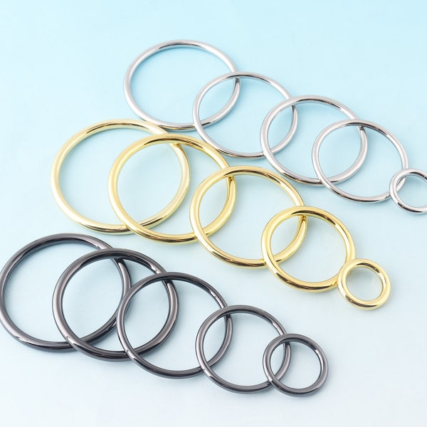 14-90mm Silver O Rings Metal O Buckle Belt Strap Buckle Webbing O Ring Leather Craft Bag Making Hardware Supplies