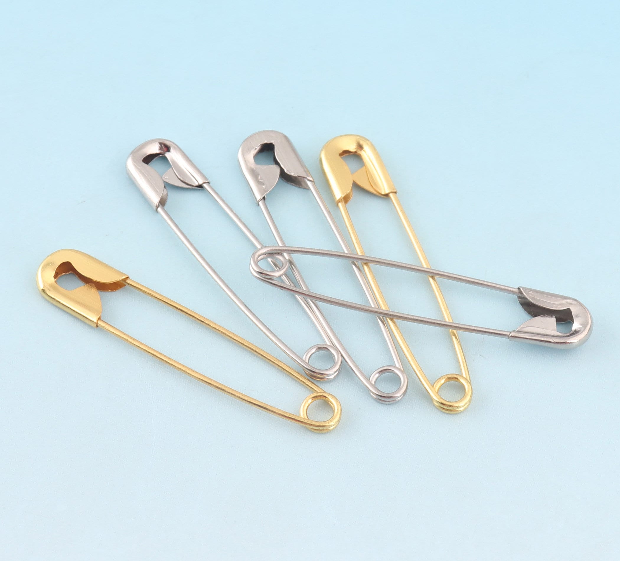 50pcs 50mm Gold Safety Pins Kilt pins Silver Charming Safety | Etsy