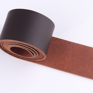 Leather Strap 1.5&quot;(38mm) Dark Coffee Leather Strip Genuine Leather Leather Handles Bag Straps Belt Straps Natural Leather Supplies