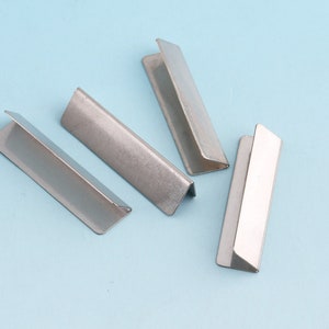 Ribbon End Clamps 50pcs 28mm Silver Ribbon End Fastener Clasp Crimp Fasteners Closures Leather End Crimps