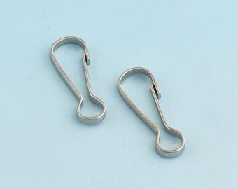 30pcs 3/4"(21mm) Lanyard Hook Clips hook Silver Lanyard Clasp Tone Clasp for ID card Key Chain Hook Clips for mask Lanyard